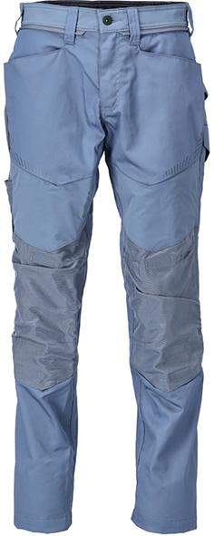 Hose mit Knietaschen, steinblau, 90C48