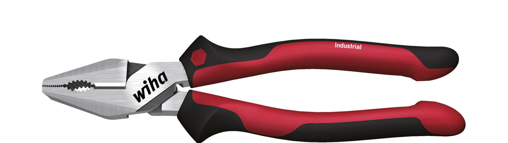 Wiha Kraftkombizange Industrial mit DynamicJoint® und OptiGrip mit extra langer Schneide 200 mm, 8" (32319)