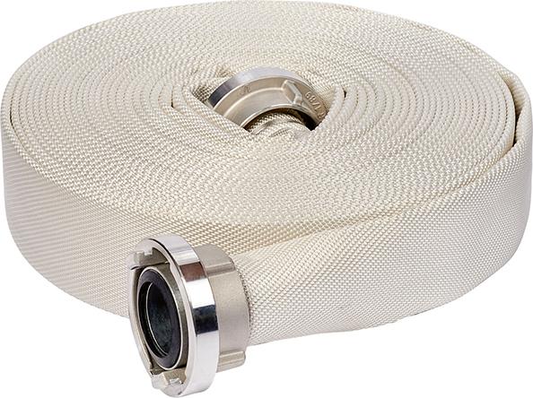 Feuerwehrschlauch SYNTHETIC SL, DIN 14811, weiß, Klasse 1, C/52 Storz LM-Kuppl 20m Parsch