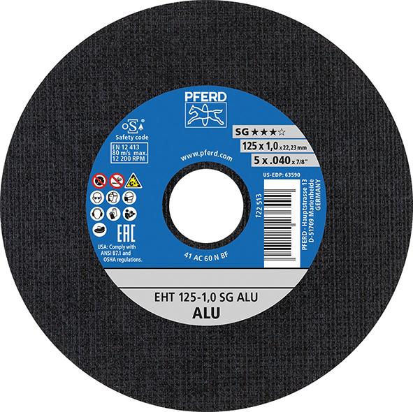 Trennscheibe gerade für Aluminium A46NSG 125x1,6mm PFERD