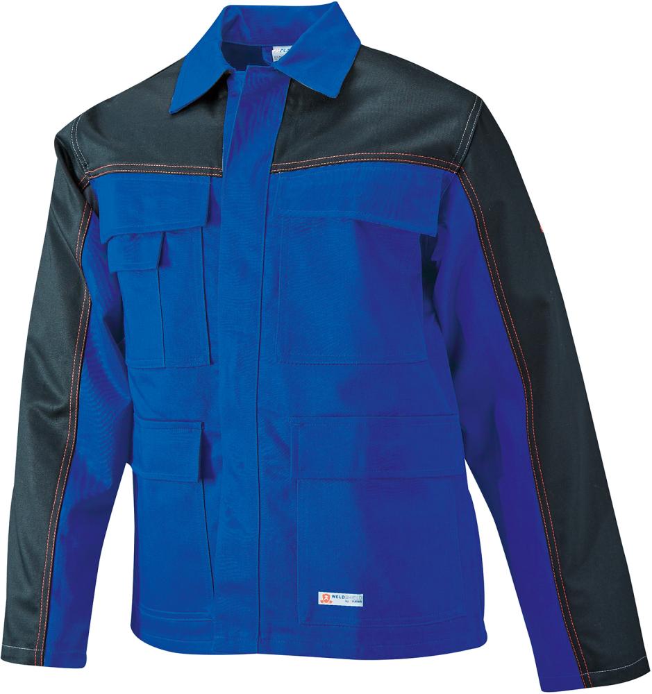 Jacke Weld Shield, Gr.56,kornblau/schwarz