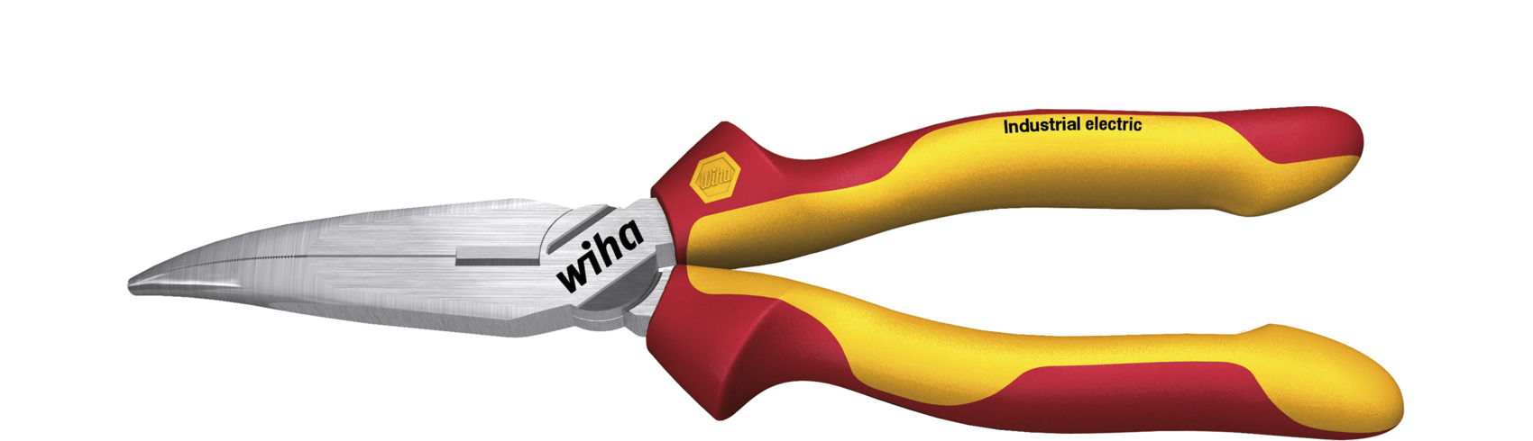 Wiha Flachrundzange Industrial electric mit Schneide gebogene Form, ca. 40° 200 mm, 8" (35462)
