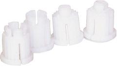 Rastbuchse, 2 x 1/2" u. 2 x 3/8"