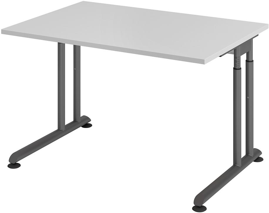 Schreibtisch C-Fuß 1200x800 mm Grau