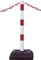 Kettenständer-Set Stahl H950xD60 mm rot/weiß 2 Kettenaufnahmen Schake
