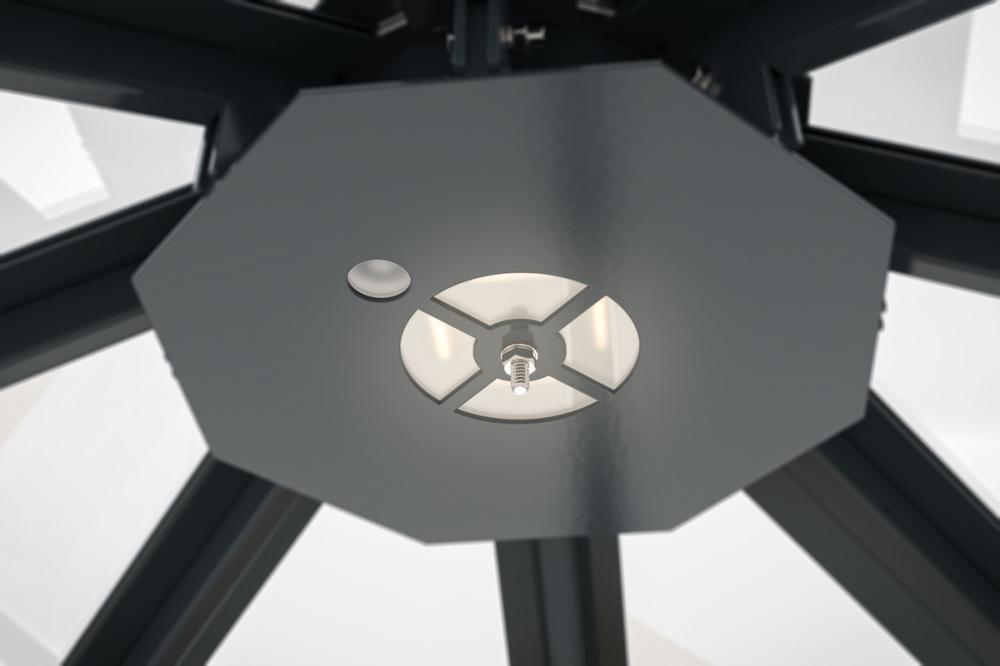 LED-Beleuchtung 11 W anthrazit zu Raucherpavillon Paris