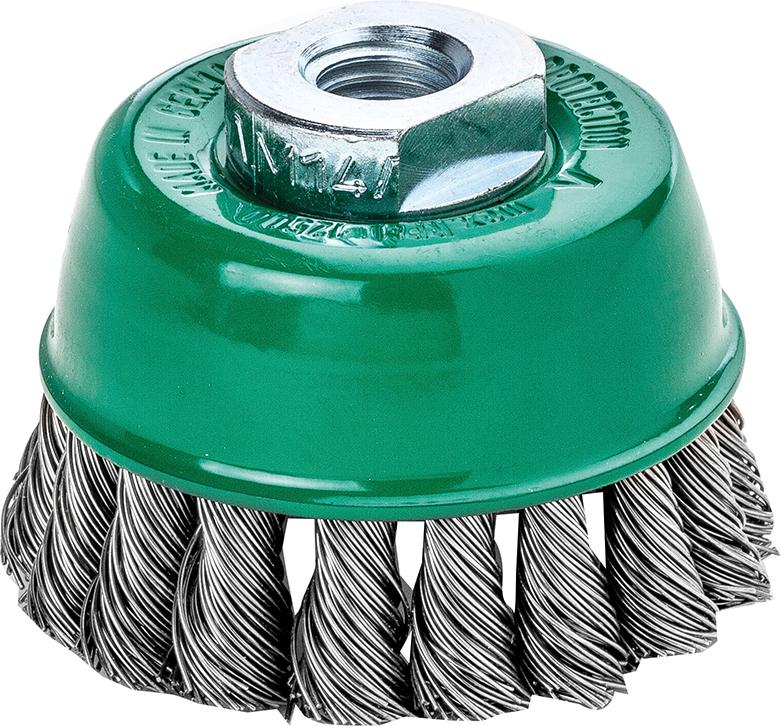 Topfbürste V4A M14 gezopft 65x0,5mm Lessmann
