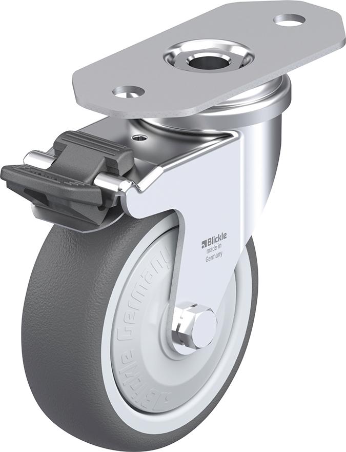 Lenkrolle m. Feststeller Rad-D75mm Polyurethan LPA-PATH 75KF-291-FI