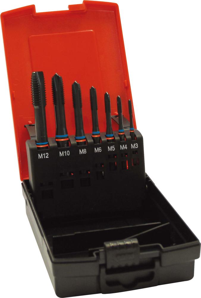Maschinengewindebohrer- Set TANDEM DIN376 HSSE vaporisiert Typ N 6H Form B M3-M12 FORMAT