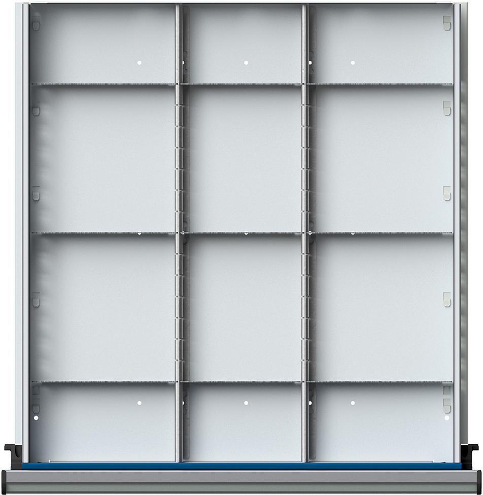 Schubladeneinteilungssatzfür FH 60mm 1/3 Teilung f.Schublade B500xT540 mm