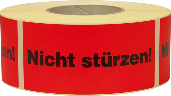 Hinweis Etiketten Nicht stürzen 1.000 Stk/Rolle