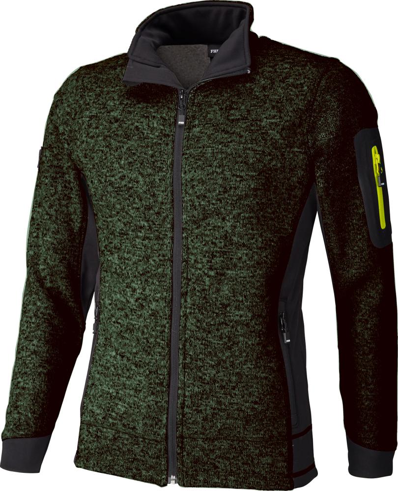 Herren-Jacke CHRISTOPH oliv-schwarz XS Strick-Fleece FHB