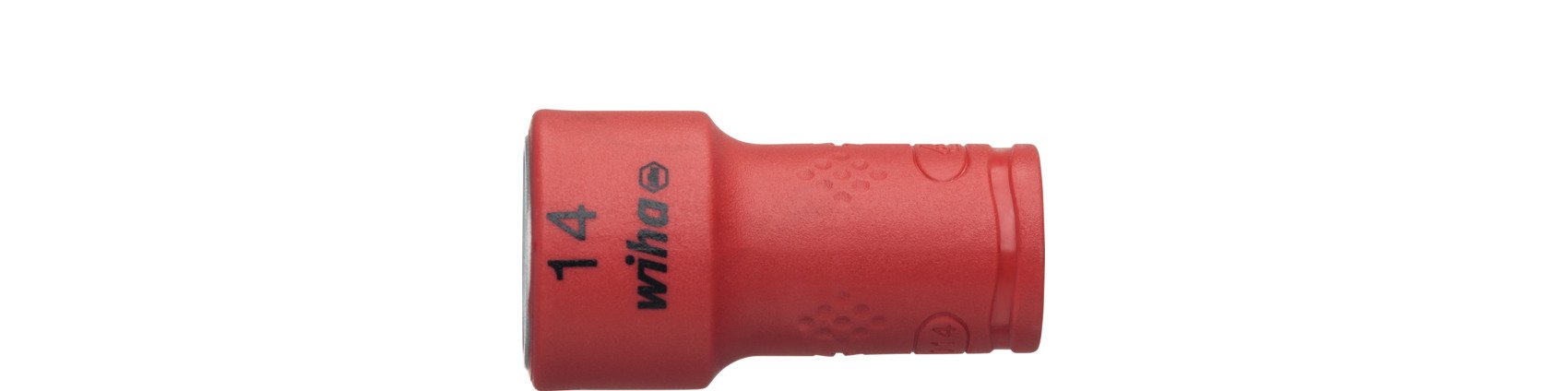 Wiha Steckschlüsseleinsatz isoliert 1/4" Außensechskant 14,0 mm x 42 mm (43099)