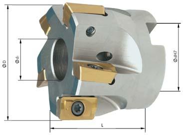 Aufsteck-Eckfräser D63mm Z6 für APET/APMT/APKT 1604. FORMAT