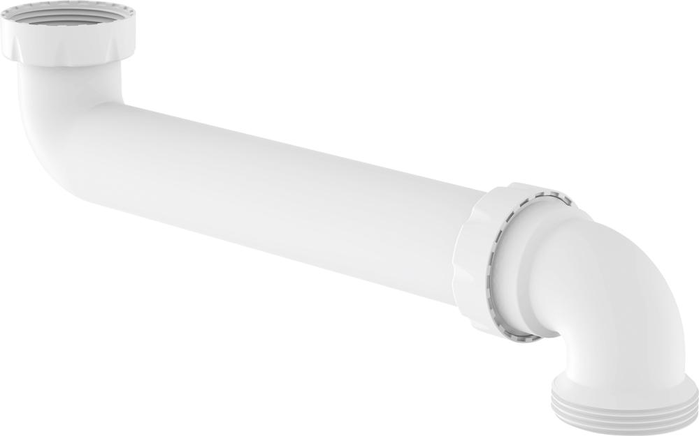 KS Raumspar-Spt- Ablaufbogen, Weiß, 1 1/2"IGx290mmx1 1/2"AG