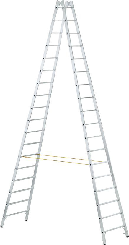 Stehleiter Coni B 2x18 Sprossen Leiterlänge 5,14 m Arbeitshöhe 6,15 m ZARGES