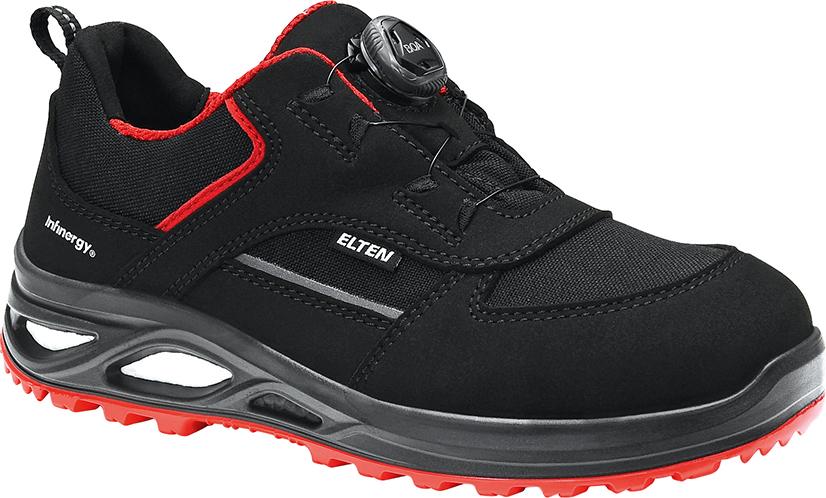 Damen Halbschuh HANNAH XXTL BOA black-redLow ESD S3, Gr. 42