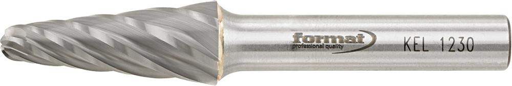 Frässtift HM Rundkegelform 1230 Alu 6mm 12x30mm FORMAT