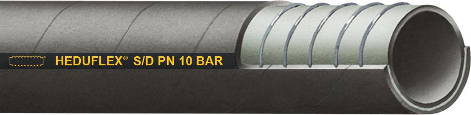 Saug-und Druckschlauch Heduflex, SBR, 6bar, schwarz, 254 x 275 mm 6m