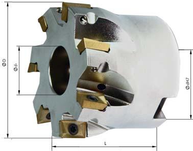 Aufsteck-Eckmesserkopf D40mm Z6 für APKT/APMT 1003. FORMAT
