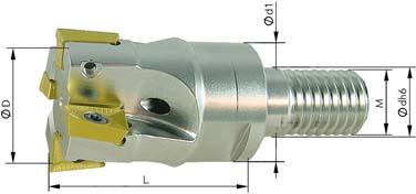 Einschraubfräser D16mm Z2 für APKT/APMT 1003. FORMAT
