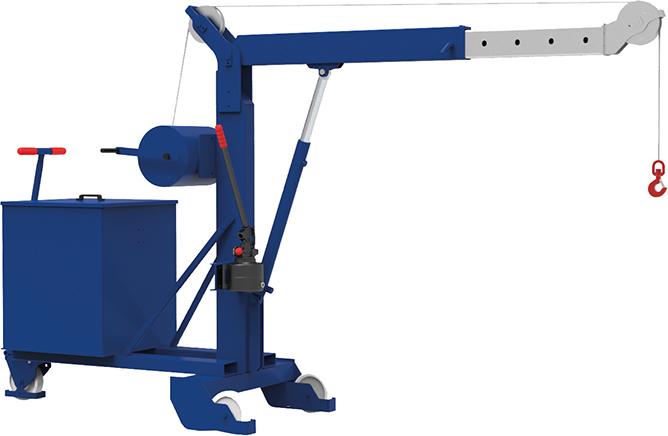Werkstattkran freitragend HandseilwindeTraglast 1000kg RAL 5002
