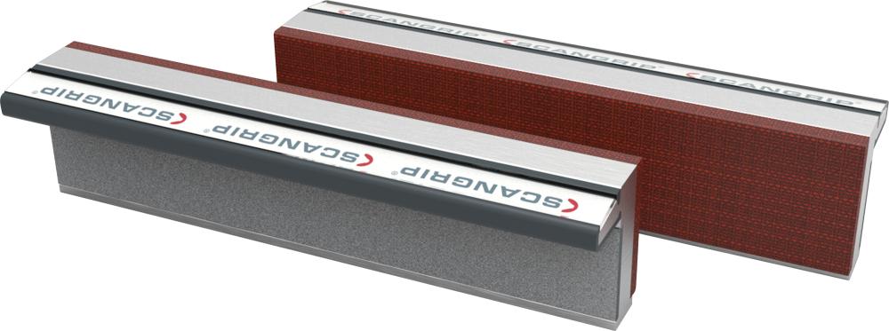 Magnet-Schraubstock-Schonbacken aus Aluminiumprofil, mit Fiberbelag