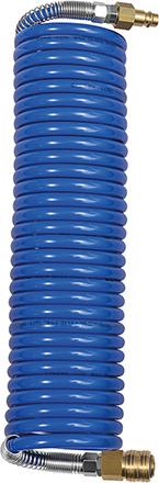 Spiralschlauch PA blau, Kupplung u Stecker NW7,2 8x6mm, 5m RIEGLER