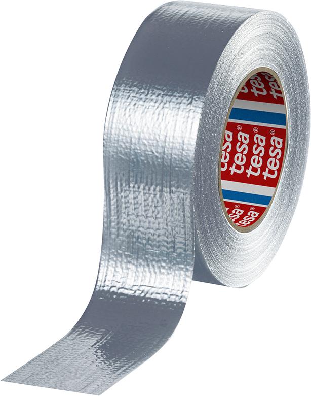 tesa 60462 Duct Tape 50m x 75mm, silber-grau mit recyceltem Träger