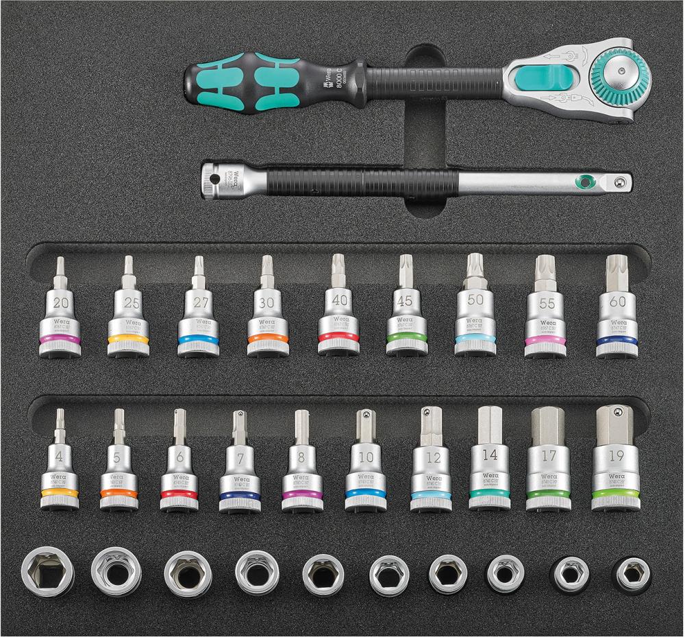 Werkzeugmodul 2/3 376x395x30mm Steckschlüssel 1/2" Zyklop Wera