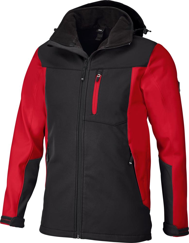 Softshell-Jacke JANNIK rot-schwarz 5XL FHB