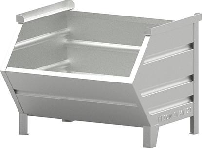 Lagersichtbehälter B700/500xT800xH600 mm Nutzlast 1t Auflast 4t verzinkt