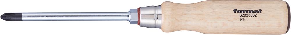 Schraubendreher mit Holzheft PH1x80mm FORMAT