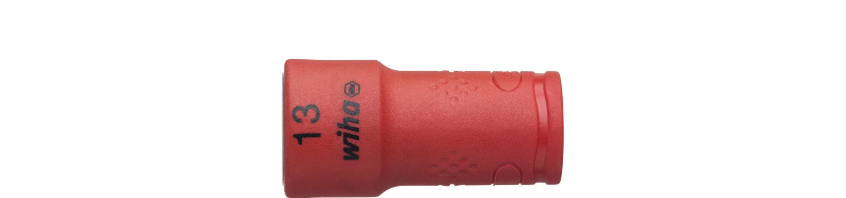 Wiha Steckschlüsseleinsatz isoliert 1/4" Außensechskant 13,0 mm x 42 mm (43098)