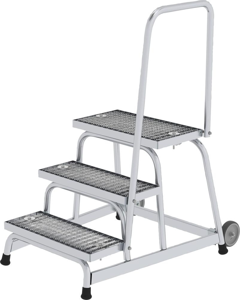 Arbeitspodest, einseitig begehbar, fahrbar, mit Handlauf