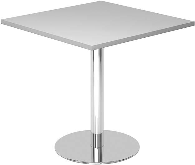Besuchertisch Grau/Chrom 800x800 mm