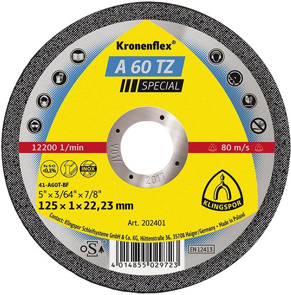 Trennscheibe gerade A60TZ125x1mm KLINGSPOR