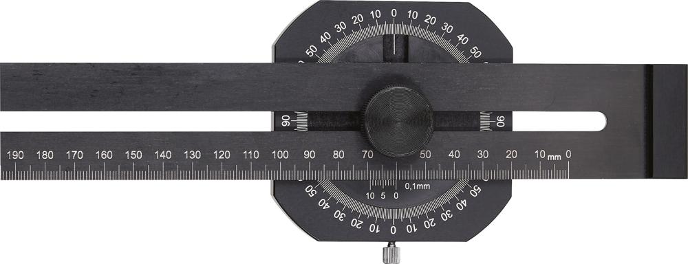 Streichmaß mit Gradmesser300mm FORTIS