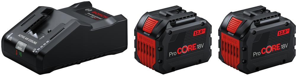 Akku-Starter Set ProCore 18,0 V 2 x 12,0 Ah Bosch Ladegerät GAL18V-160 Karton