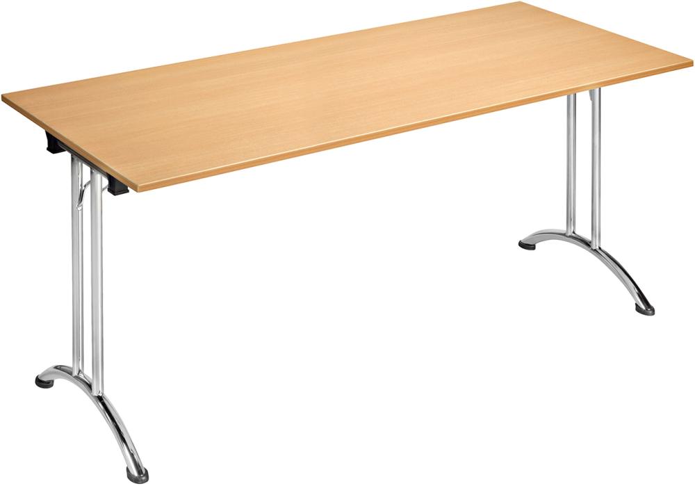 Klapptisch gebogene Kufe 140x70 cm grau