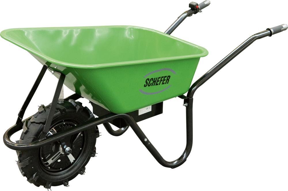 Akku-Schubkarre ASK Prem.80l, Tragkraft 150 kg 500W Antrieb 24V/12Ah
