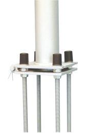 Aluminium-Fahnenmast zyl.D90 mm HüB 8,7 m, IS Kippgelenk