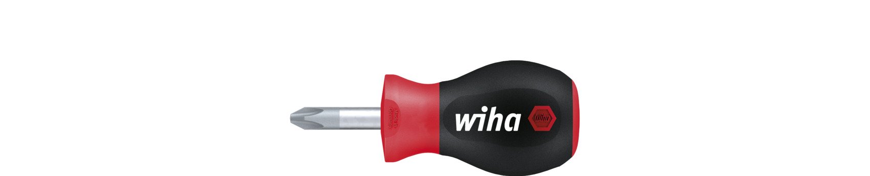 Wiha Stubby-Schraubendreher  Phillips mit kurzer Rundklinge PH1 x 25 mm (26968)