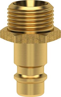 Stecknippel für Kupplung NW 7,2mm, Messing, Serie ES, AG G3/8" LÜDECKE
