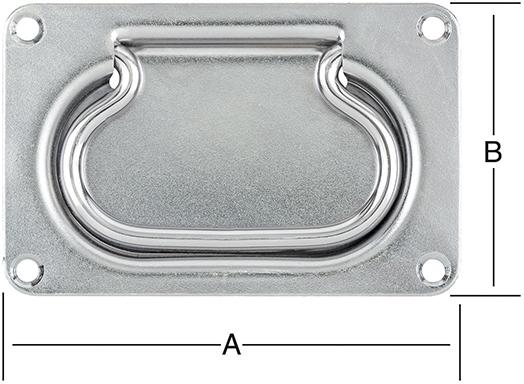 Einlass-Kistengriff 140X90 verz. VORMANN