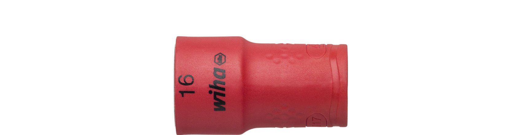 Wiha Steckschlüsseleinsatz isoliert 3/8" Außensechskant 16,0 mm x 45 mm (43071)