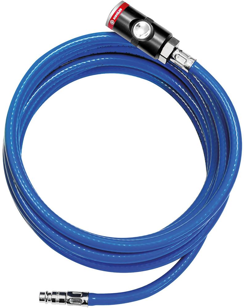 Werkstattschlauch-Set Druckknopf-Kupplung NW7,4blau 9x2,75mm 20m RIEGLER
