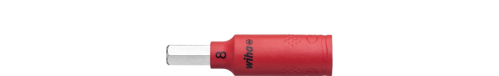 Wiha Steckschlüsseleinsatz isoliert 1/4" Innensechskant 8,0 mm x 65 mm (43113)