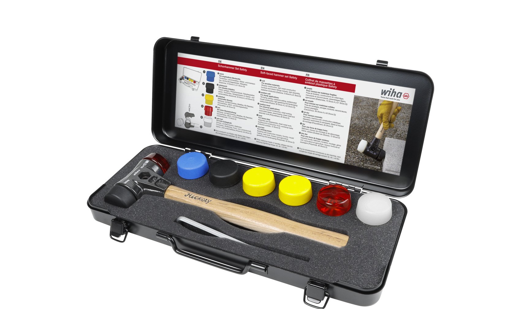 Wiha Schonhammer Set Safety mit gemischten Schlagköpfen 9-tlg. inkl. Box (44008)