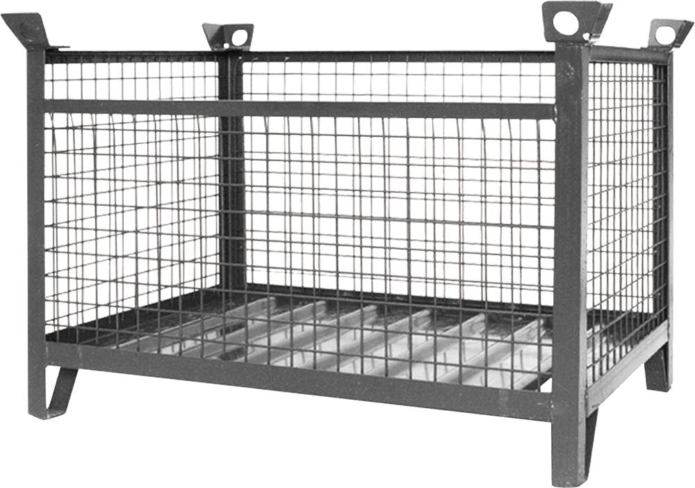 Gitterbox-Stapelpalette 1500 kg anthrazitgrau RAL 7016 1200x800x750 mm